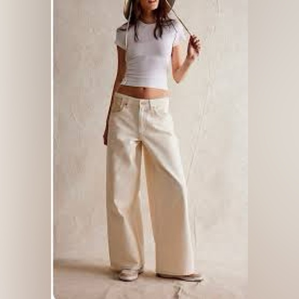 We The Free Waterfalls Baggy Wide-Leg Jeans NWOT